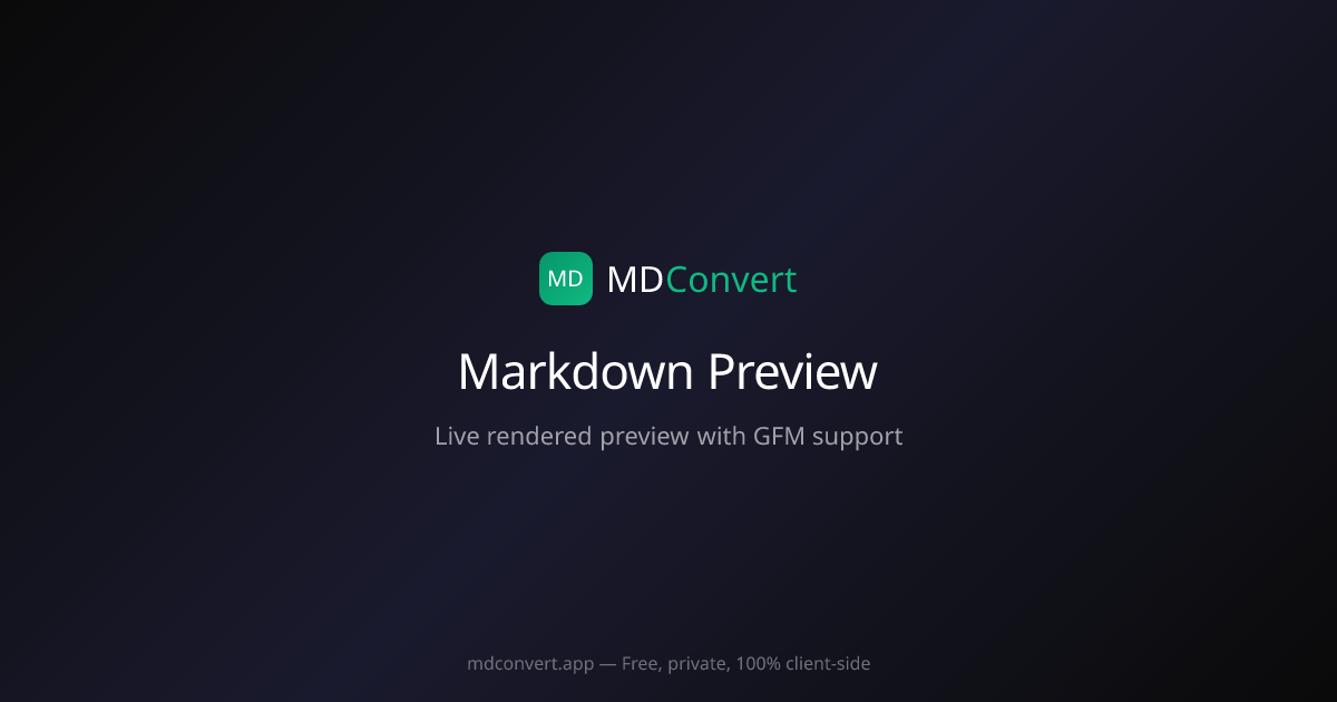 Markdown Preview Online - Live Renderer - MDConvert